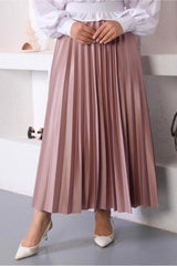 Women's Black Pillow Waist Elastic Skirt T 8354 23yetktr8354