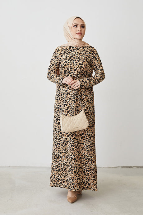 Leopard Print Dress Kyl100