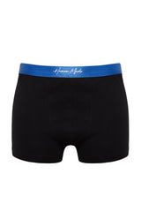 Black Mens Letter Elastic 3-piece Cotton Boxer Tmnaw24bx00004