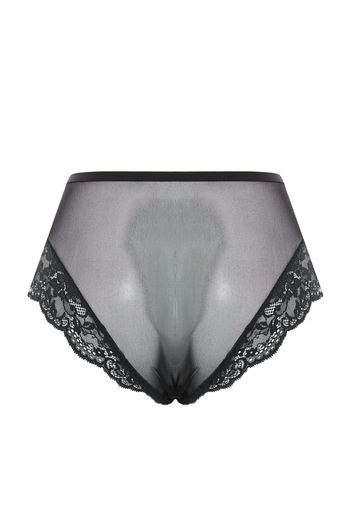 Black Flat Mesh Hipster Panties Tbbss23cm00014