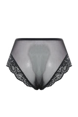 Black Flat Mesh Hipster Panties Tbbss23cm00014