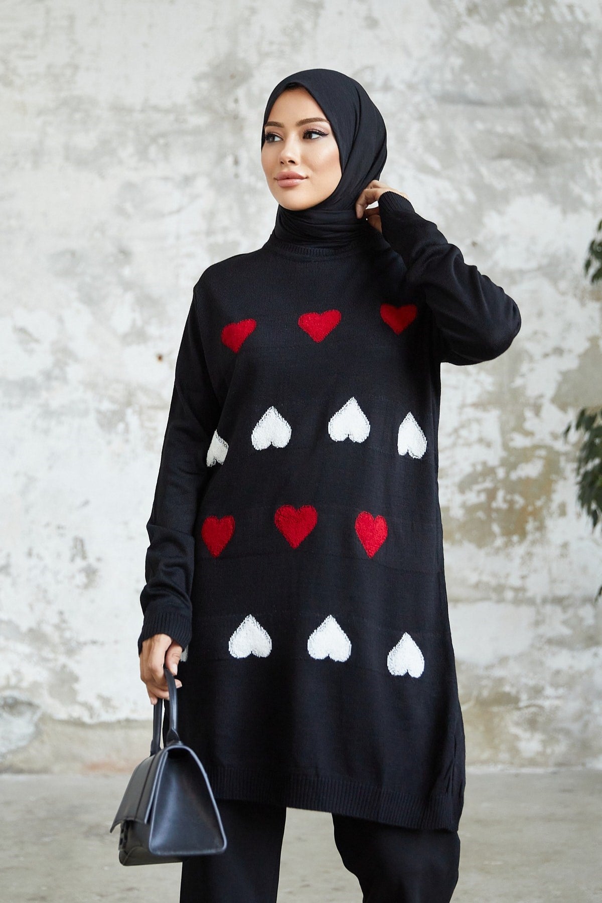 Heart Pattern Knitwear Sweater Mkt100