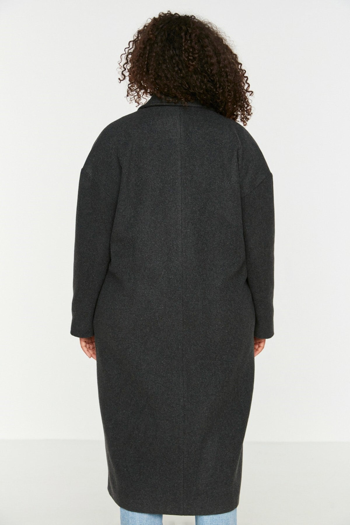 Anthracite Oversize Cashmere Coat Tbbaw23kb00002