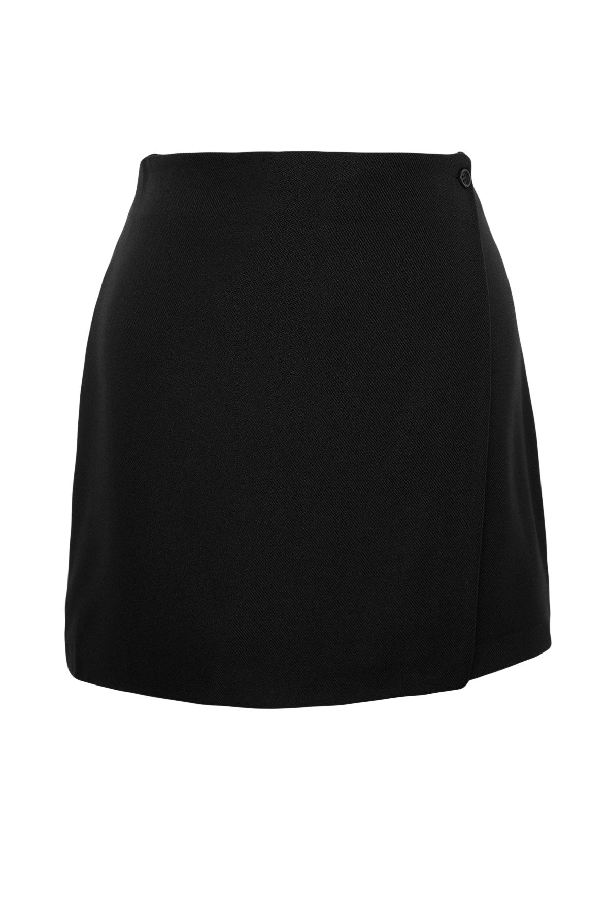 Black Straight Shorts Skirt Finike Woven Skirt Tbbaw24ap00002