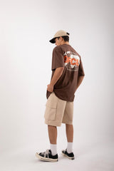 Beige Shorts With Cargo Pockets Flaw-148-009-001