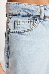 Light Blue Mini Denim Shorts Skirt Twoss23sr00190