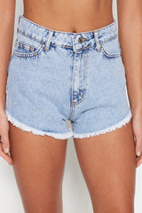 Blue Denim Denim 100% Cotton Shorts & Bermuda Tbess23sr00030