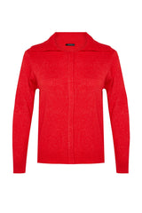 Red Zipper Knit Cardigan Tbbaw24av00001