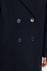 Anthracite Oversize Wide Cut Long Woolen Cashmere Coat Twoaw21kb0038