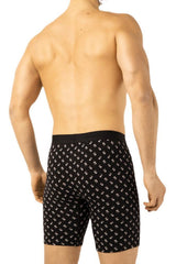 Lycra Pattern Long Men's Boxer 1014v1 Dnk-1004d6 (6 Pcs)