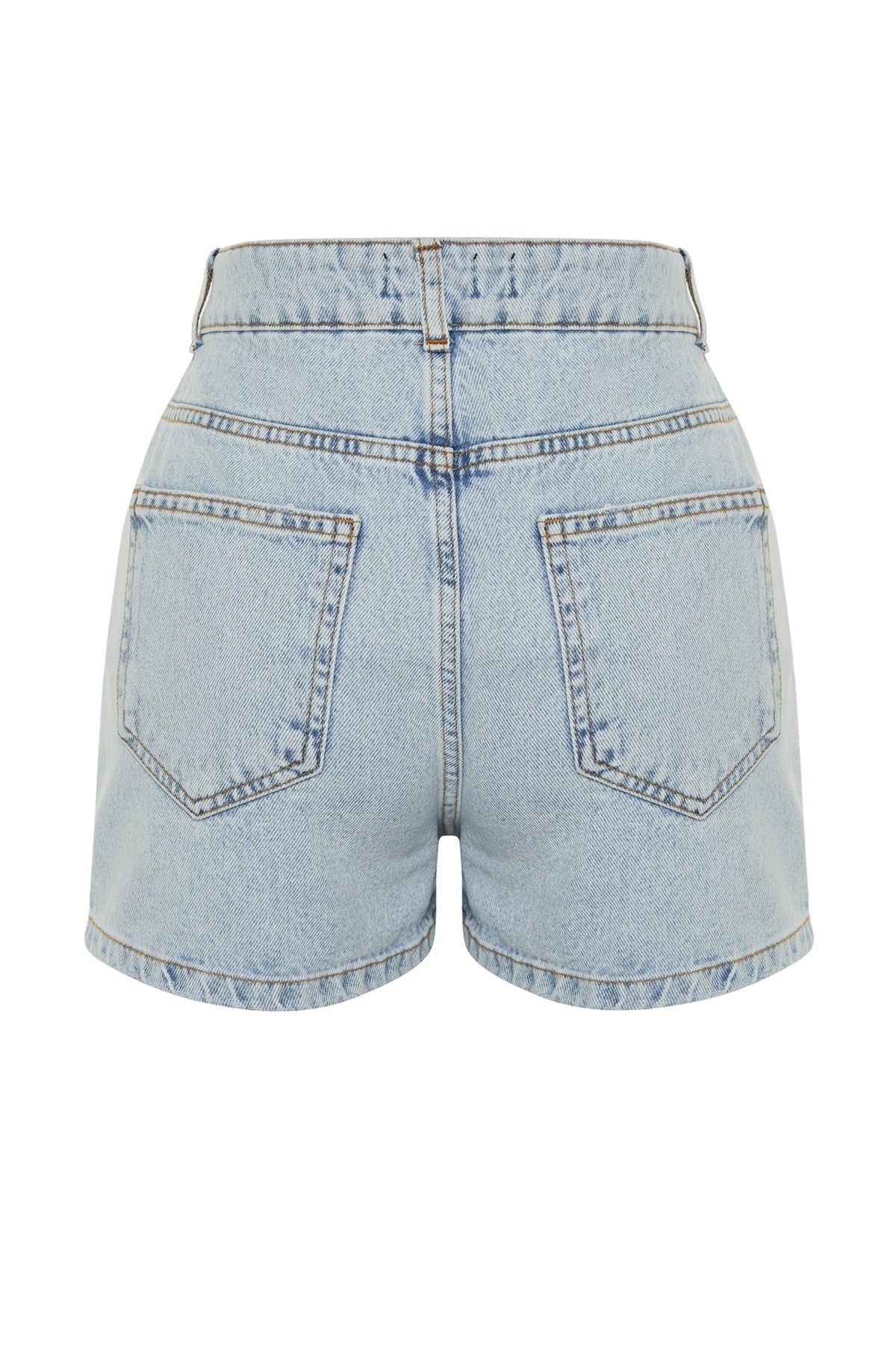 Light Blue Mini Denim Shorts Skirt Twoss23sr00190