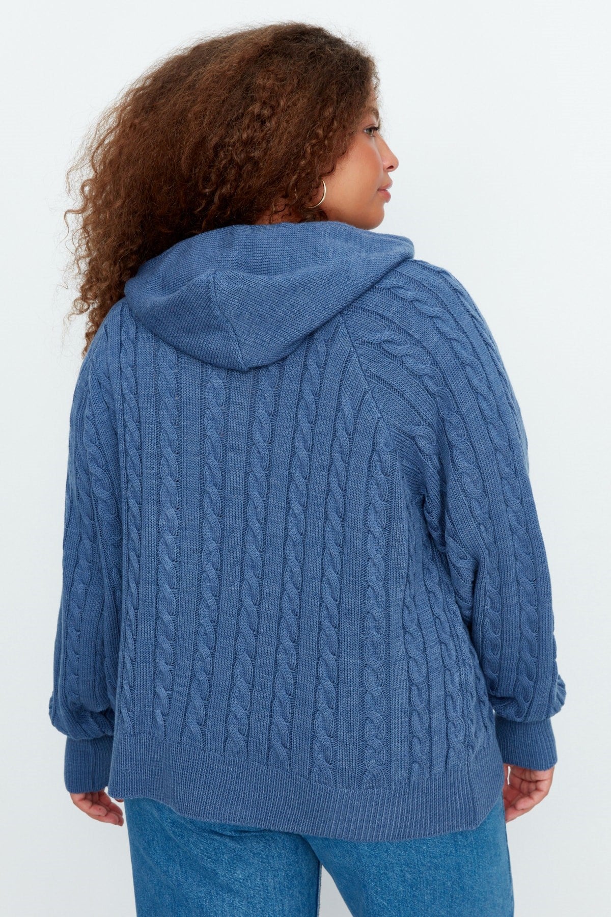 Indigo Zipper Knit Cardigan Tbbaw23av00051