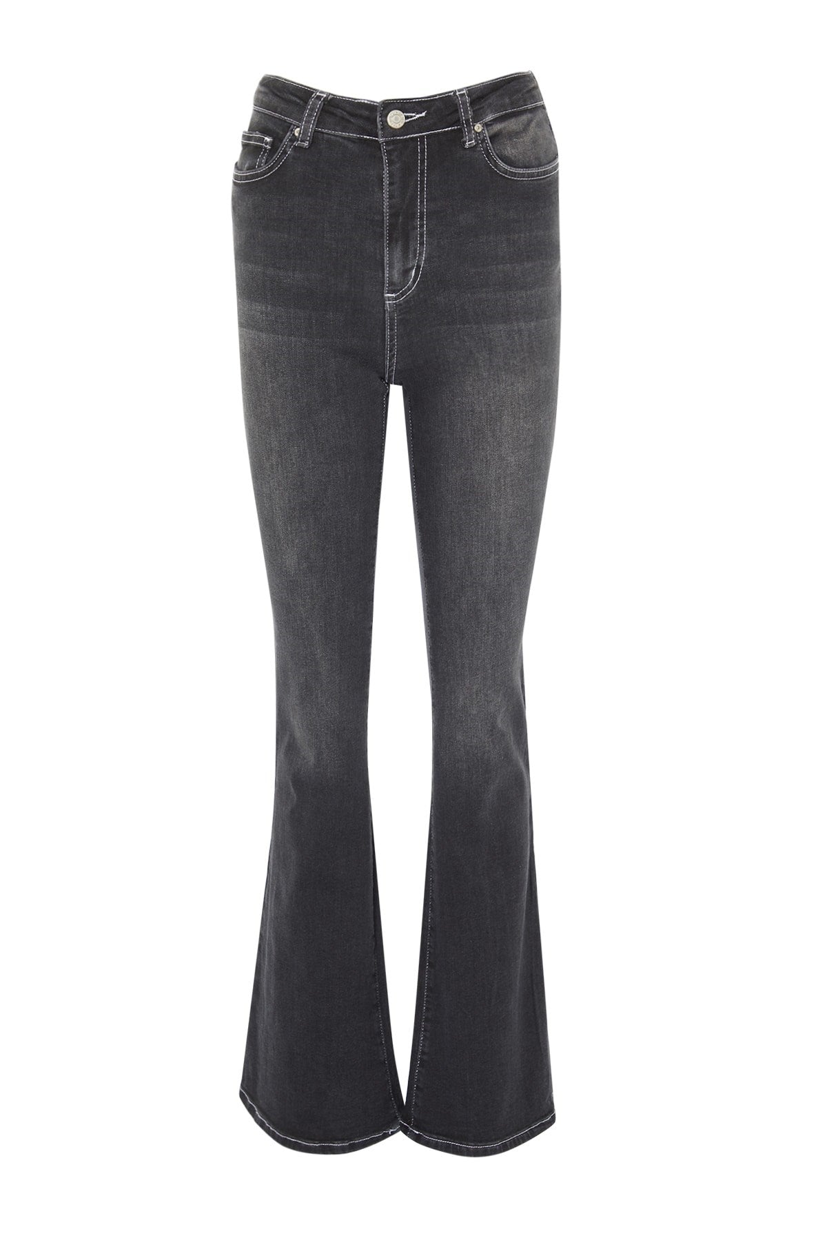 Black High Waist Flare Jeans Twoss22je0460