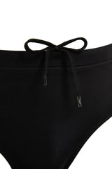 Black Men's Standard Fit Slip Swimsuit Tmnss23ds00030