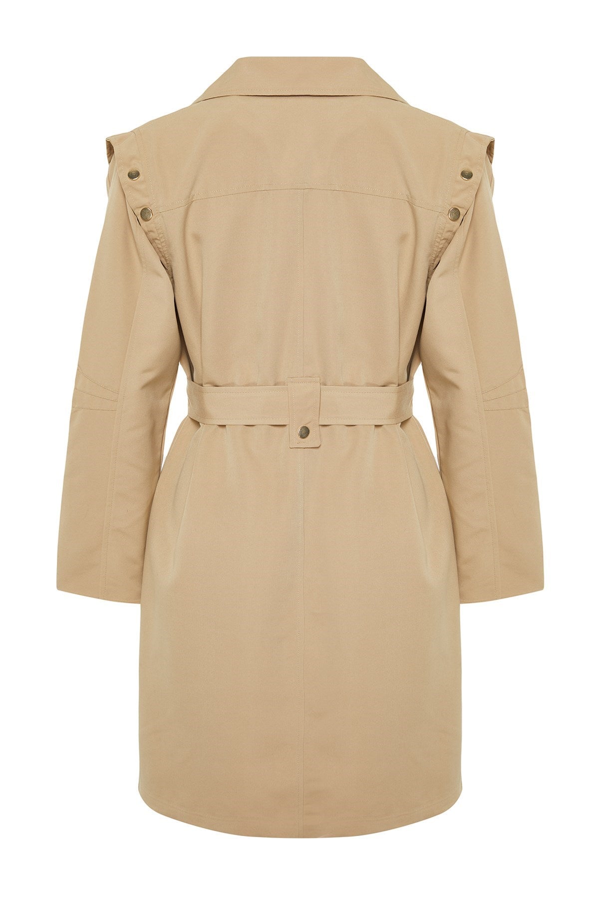 Limited Edition Beige Belted Water Repellent Trench Coat Twoaw24tr00053