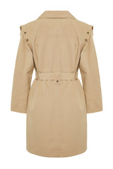 Limited Edition Beige Belted Water Repellent Trench Coat Twoaw24tr00053