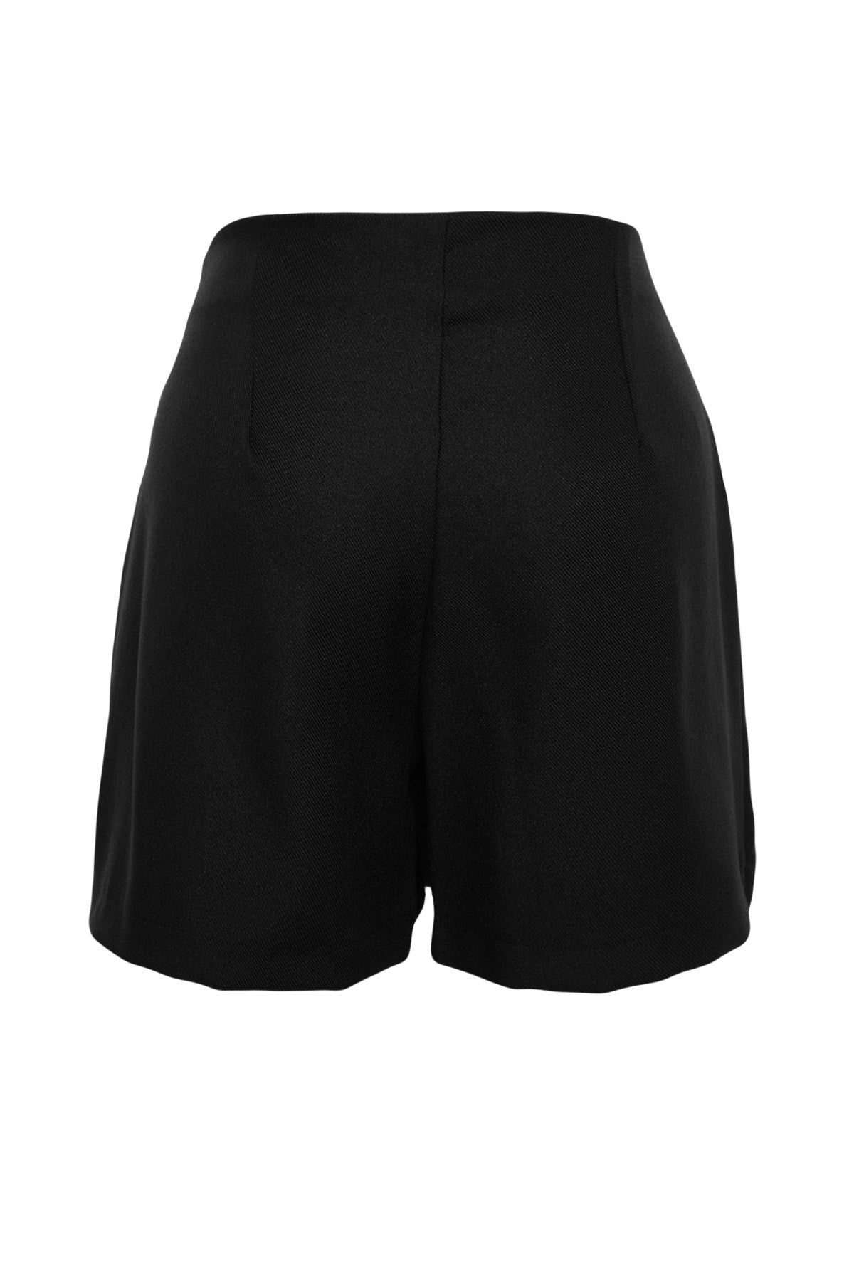 Black Straight Shorts Skirt Finike Woven Skirt Tbbaw24ap00002