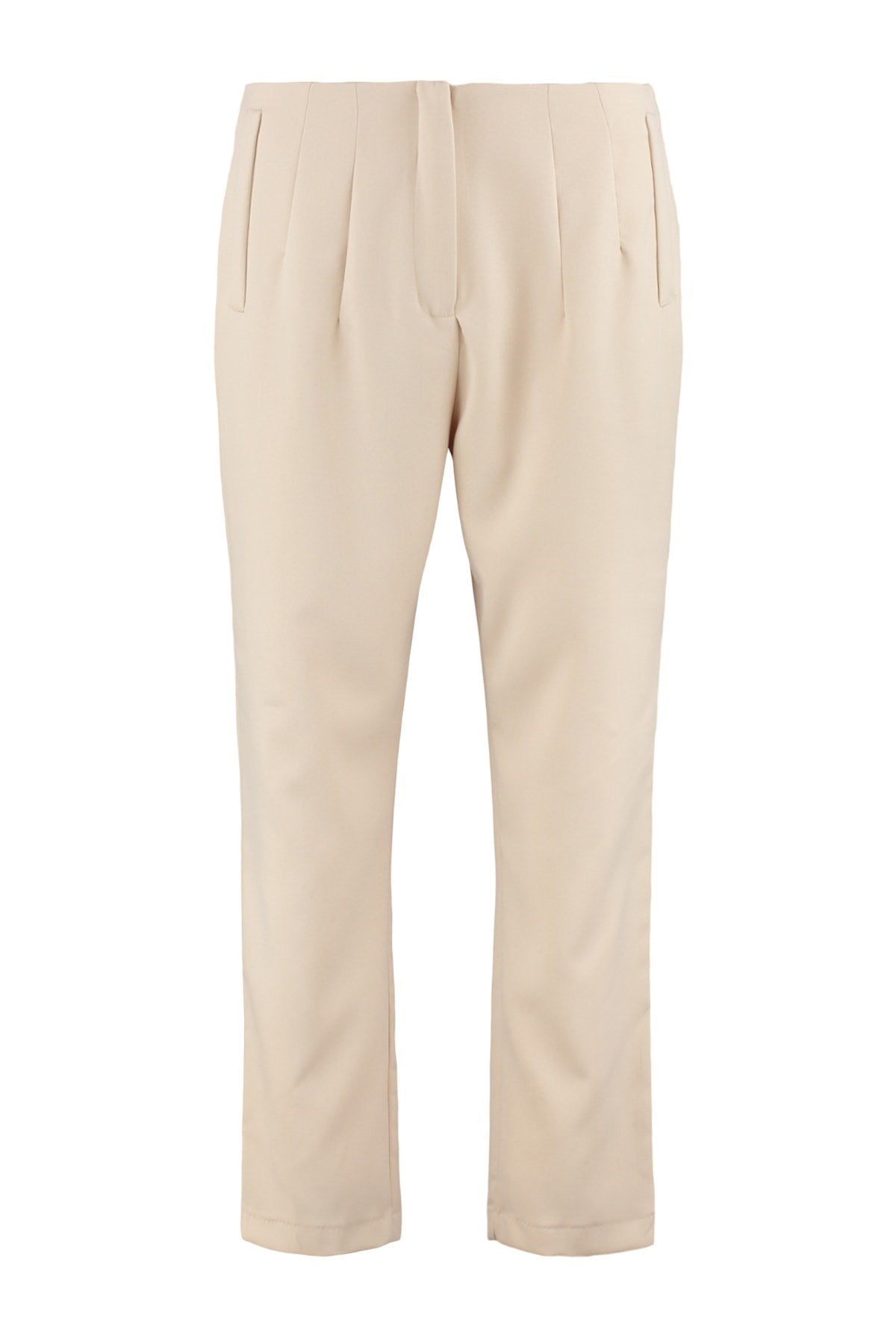 Beige Cigarette Woven Pants Tbbaw23ar00015