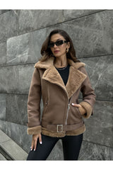 Camel Belt Detailed Coat Tyc00737145847