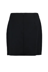 Black Slit Detailed Woven Skirt Tbbaw23az00048