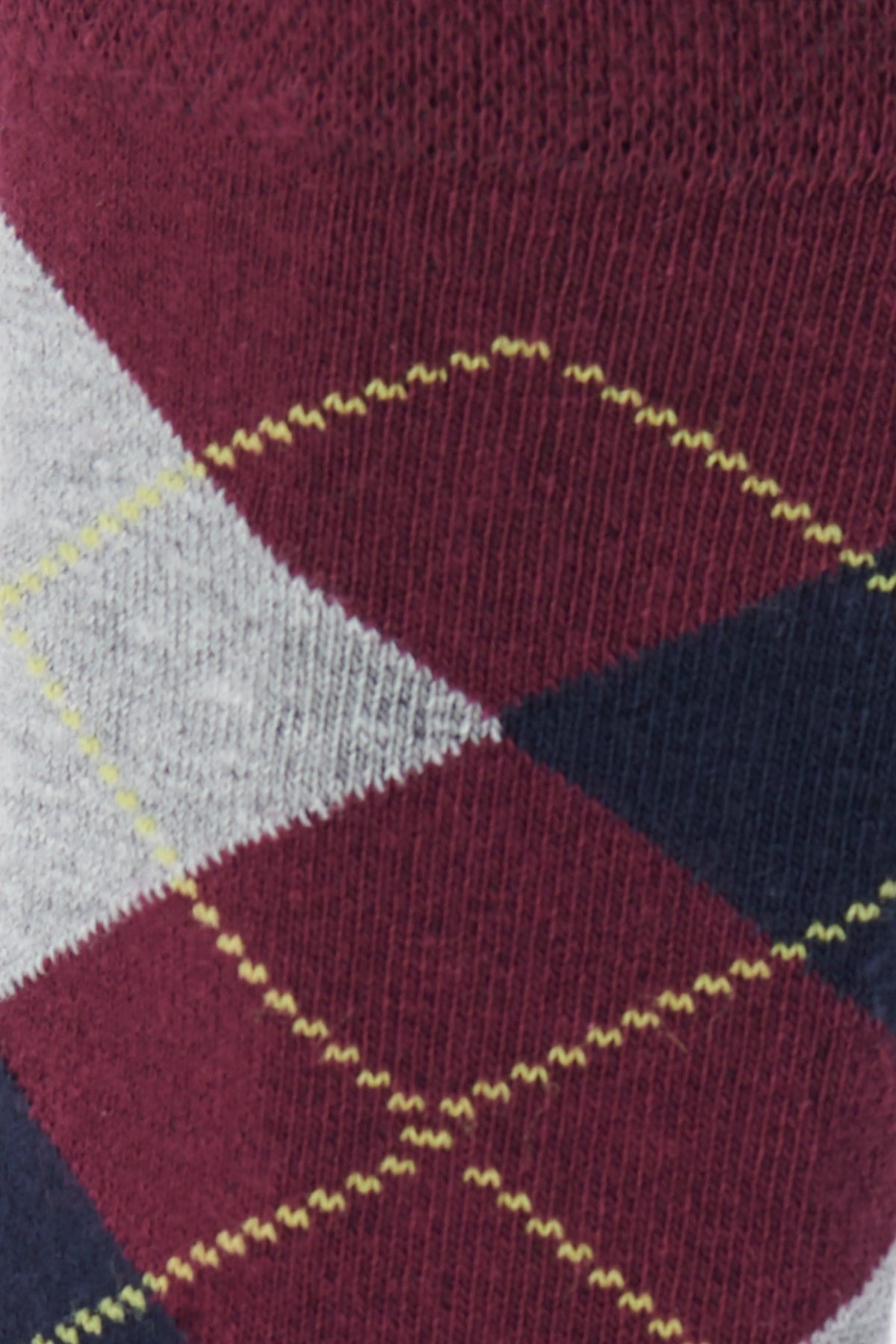 Men's Burgundy-navy Patterned Socket Socks 4a2523100020