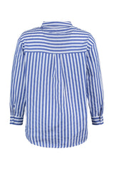 Blue Striped Oversize Woven Shirt Tbbaw23ax00022