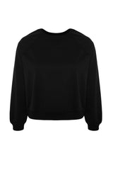 Black Thin Knitted Sweatshirt Tbbaw24ao00037