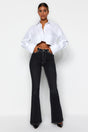 Black High Waist Flare Jeans Twoss22je0460