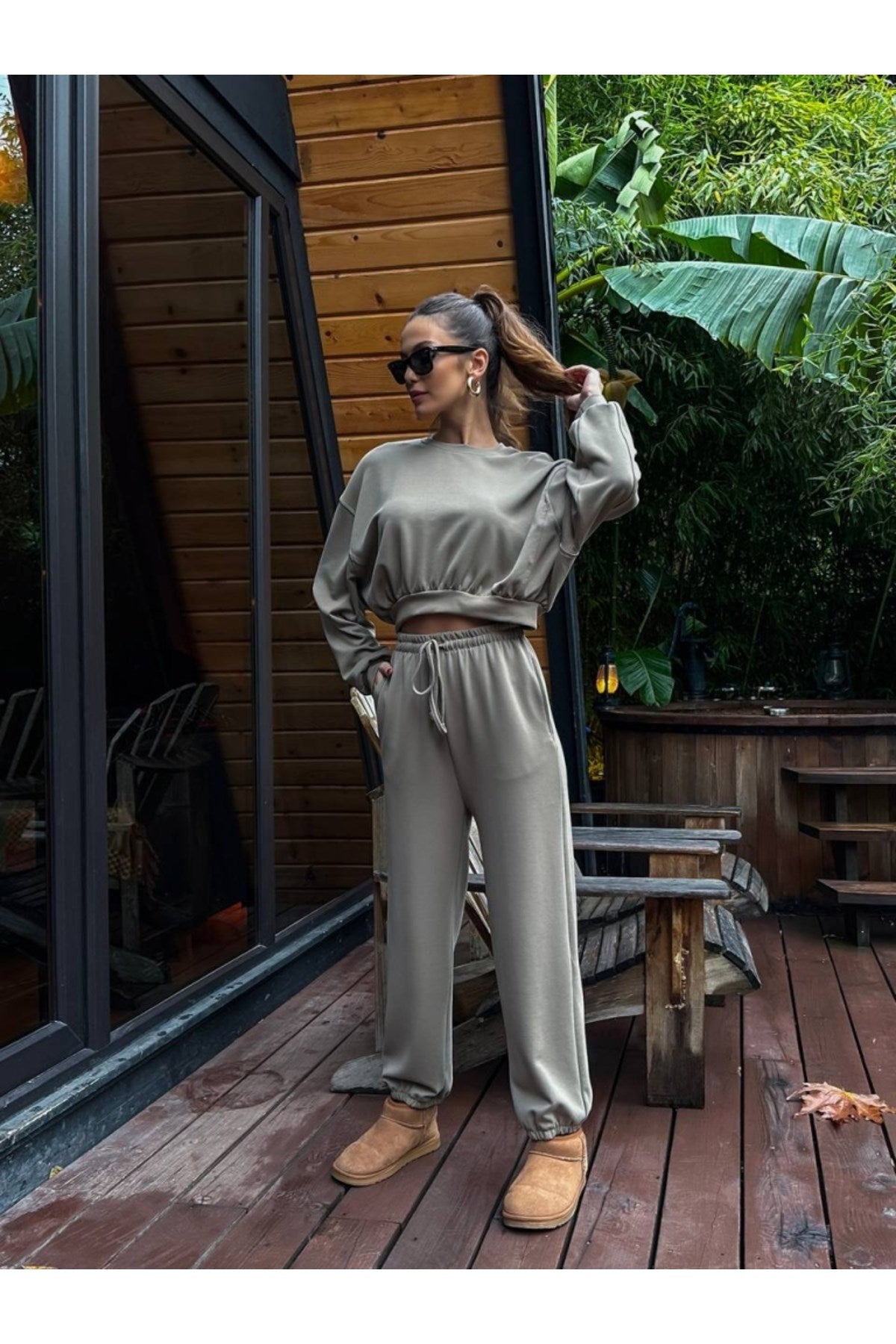 Mink Modal Sweat Pants Suit 50915