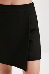 Black Double-breasted Woven Shorts Skirt Twoaw20sr0072