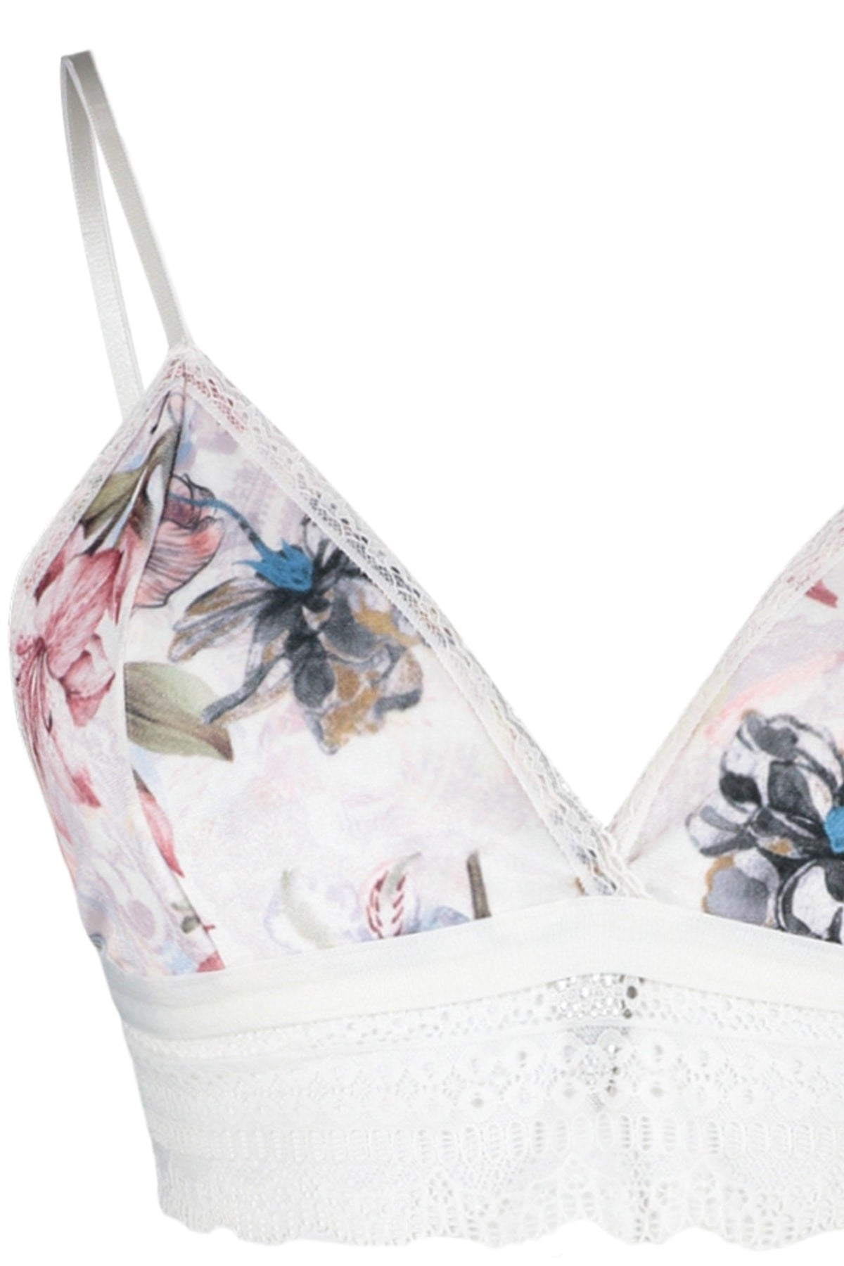 Multicolor Floral Velvet Bra Tbbss23cw00008