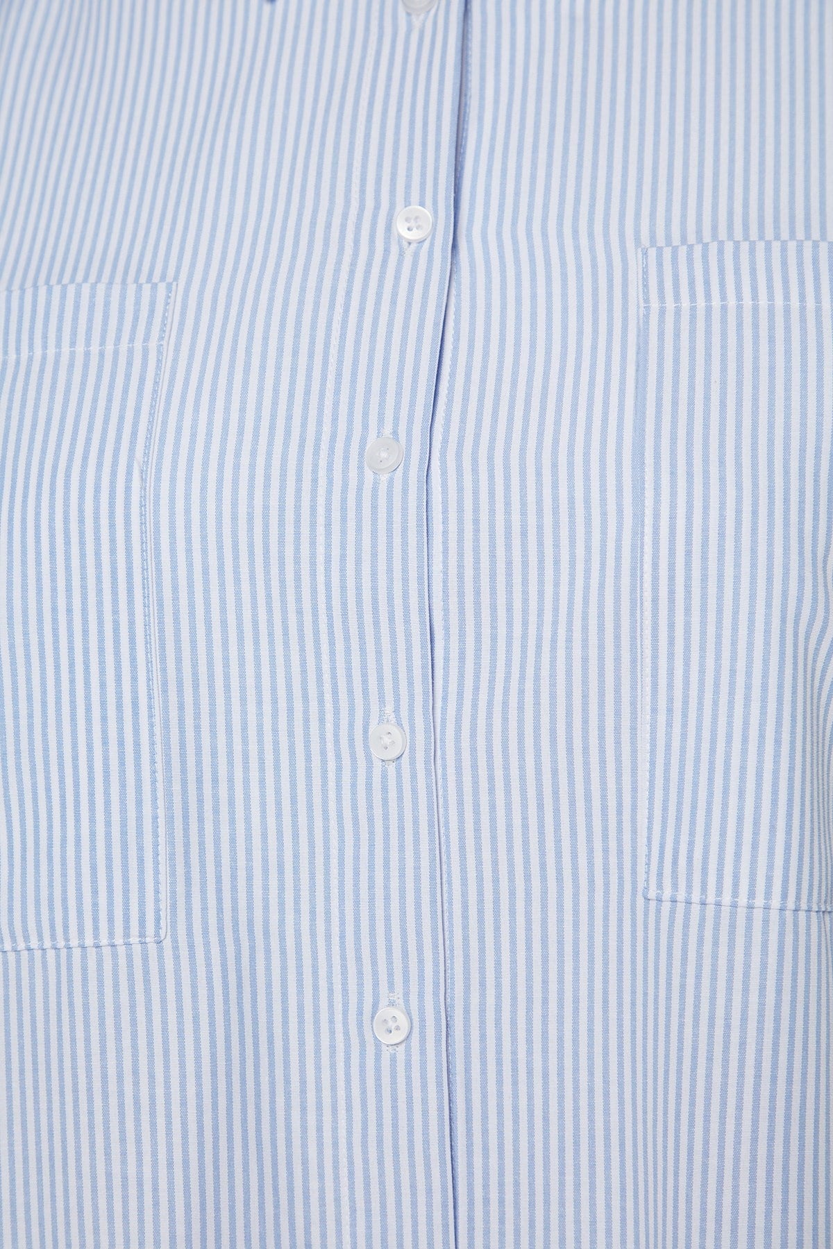 Blue Striped Poplin Shirt Tbbaw24ax00001