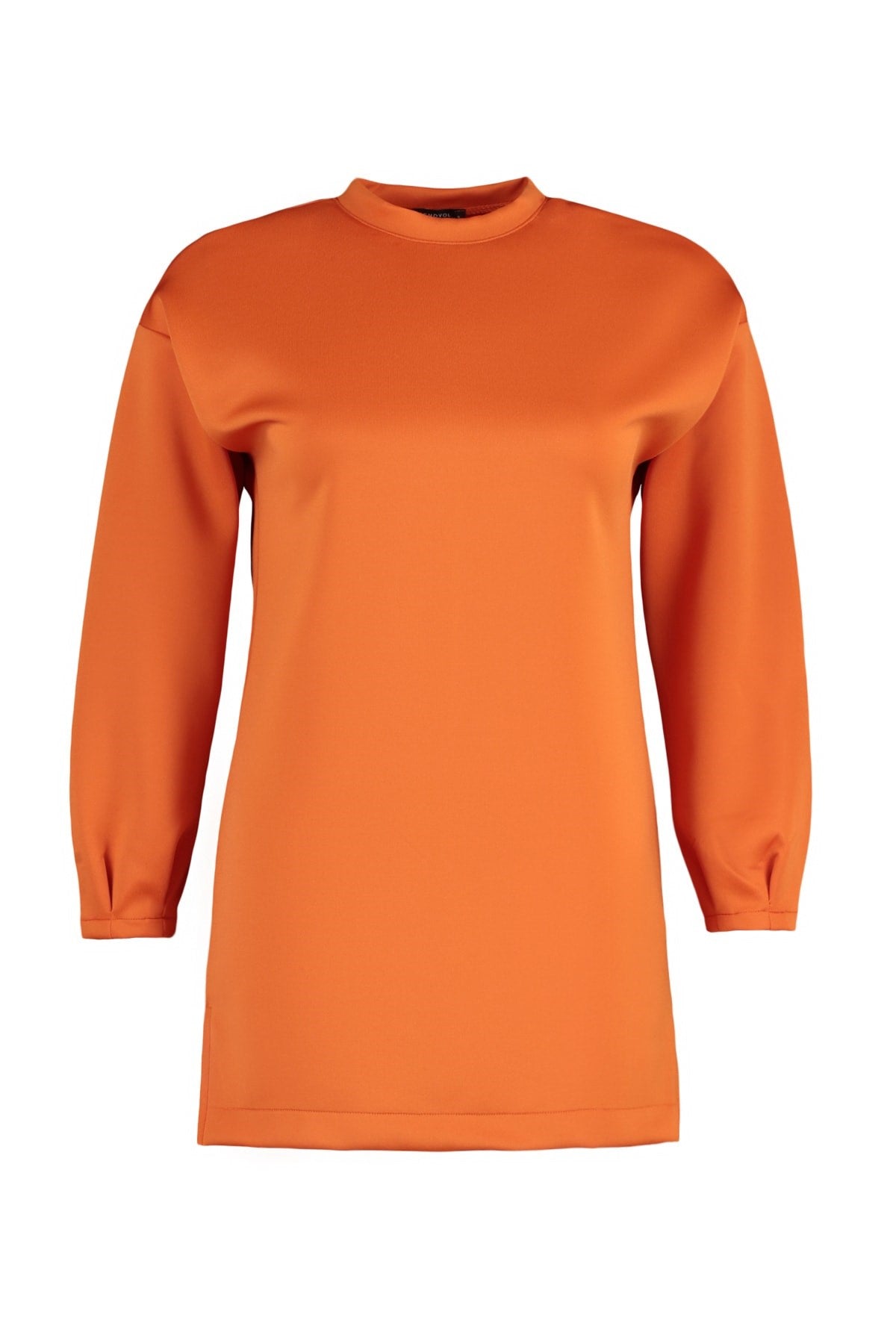 Orange Sleeve Detailed Knitted Sweatshirt Tctaw23tw00031