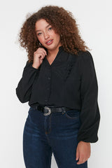 Black Dominant Collar Shirt Tbbaw23ax00008