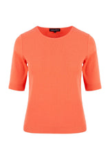 Women's Orange Crew Neck Knitwear Lg-oz348-blz