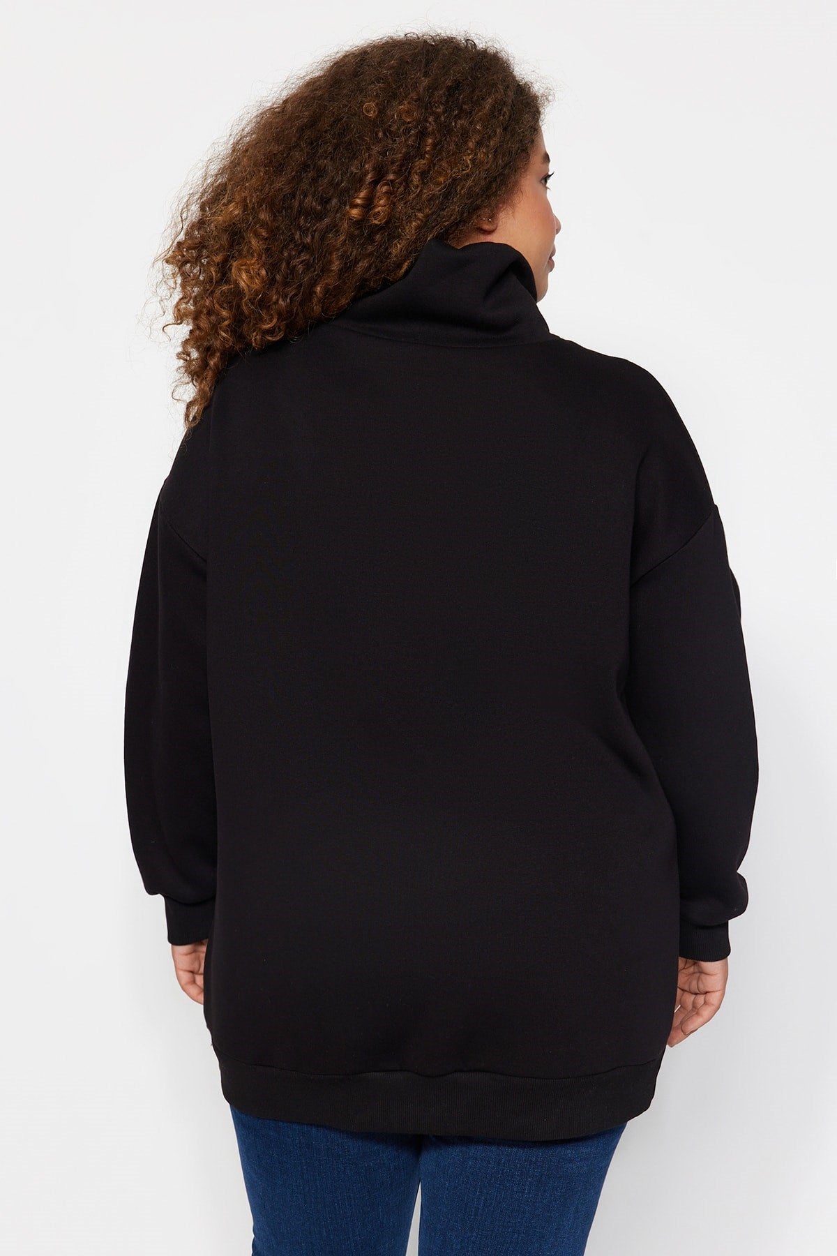 Black Plus Size Sweatshirt Tbbaw24ao00017