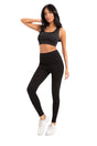 Women's Black Classic Straight Leggings 4001 Alm-4006