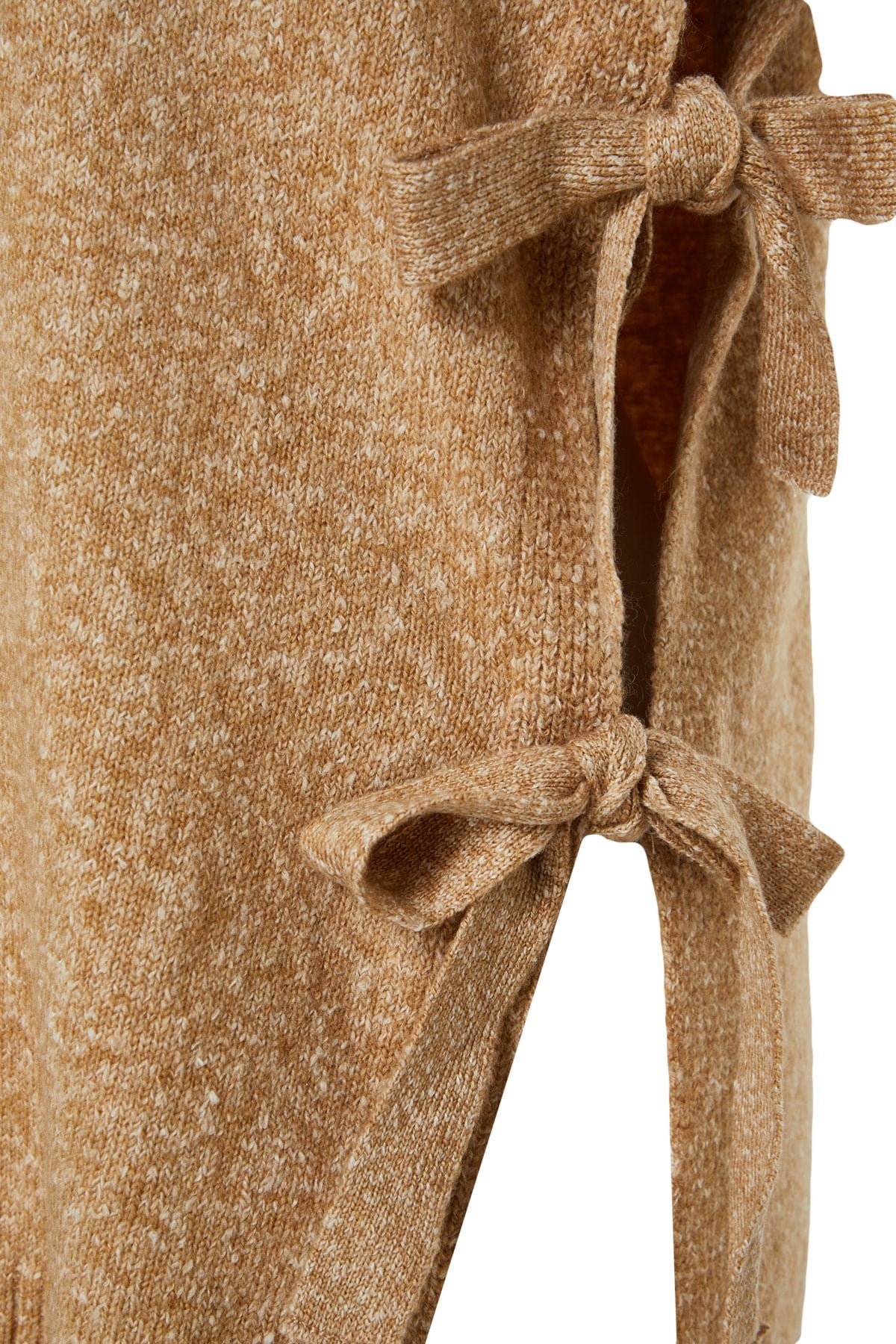 Beige Side Drawstring Detailed Knitwear Sweater Tctaw24uv00023