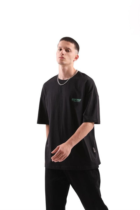 Vms Back Printed Black Oversize T-shirt Flaw-015-005-077