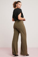 Aisha Women Plus Size Crepe Interlock Body Fully Enveloping Flexible Flare Pants Aisha01072023