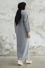 Ivona Hooded Knit Dress - Navy Ms00rf911