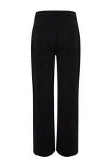 Black Pocket Detailed High Waist Wide Leg Jeans Twoaw22je0595