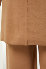 Camel Knitwear Sweater-pants Bottom-top Suit Tctaw24us00019