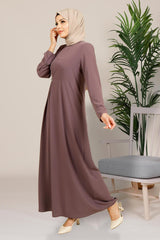 Ahusen Side Buckle Beige Burkini Dress 5457 T23el3m5457