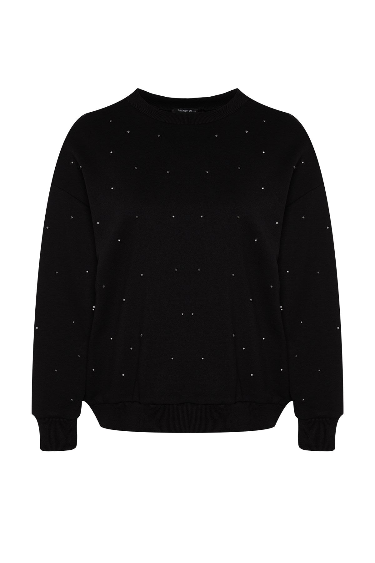 Black Thick Staple Detailed Knitted Sweatshirt Tbbaw24sw00000