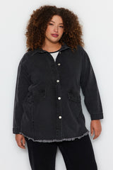 Anthracite Oversize Denim Jacket Tbbaw24ag00022