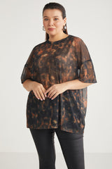 Glorinda Women Plus Size Mesh Bat Sleeve Blouse Glorinda01072023