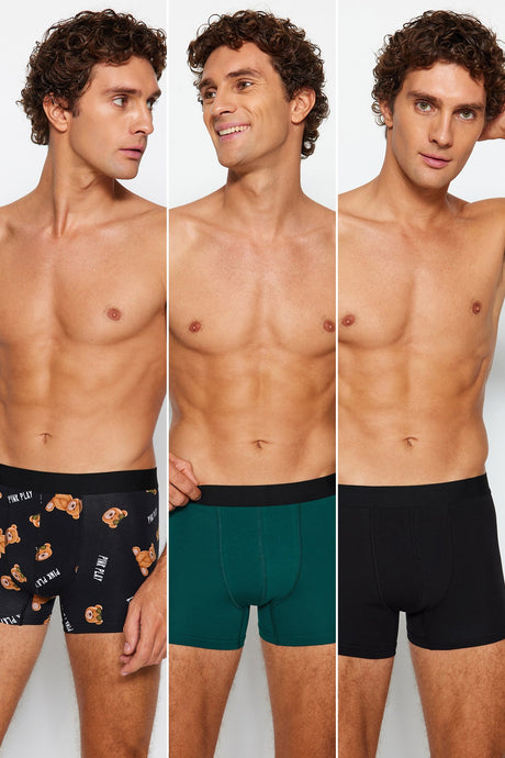 Pack Of 3 Multicolored Male Couple Boxer Tmnaw24bx00023