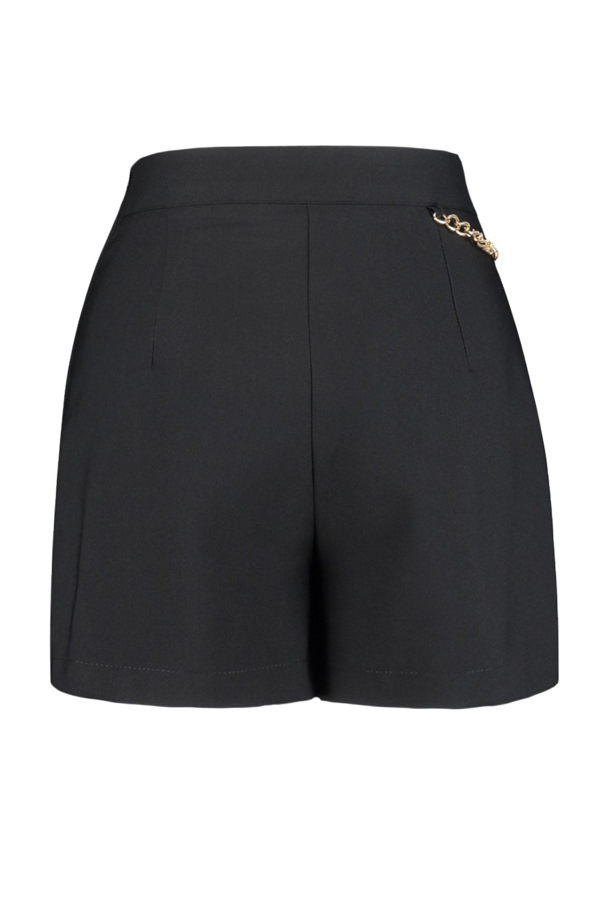 Black Chain Double-breasted Woven Shorts Skirt Twoaw23sr00067