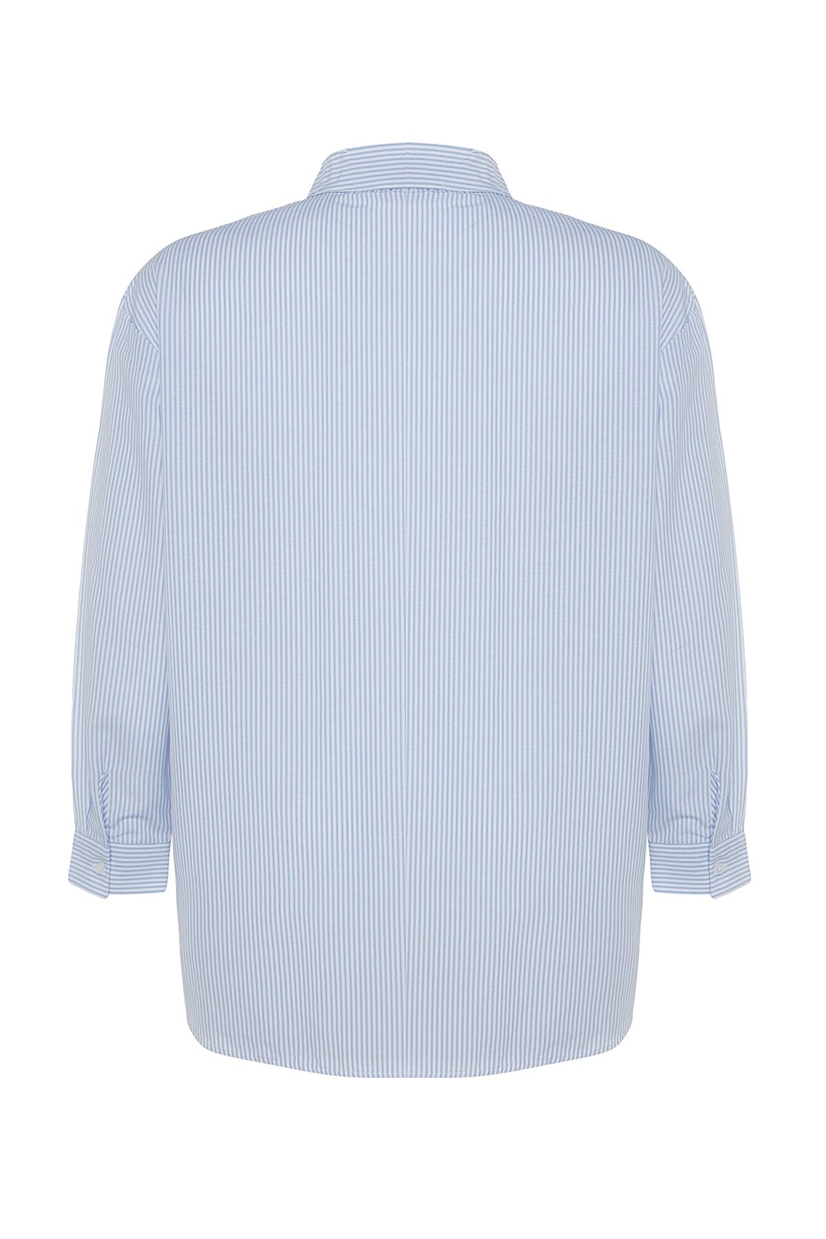 Blue Striped Poplin Shirt Tbbaw24ax00001